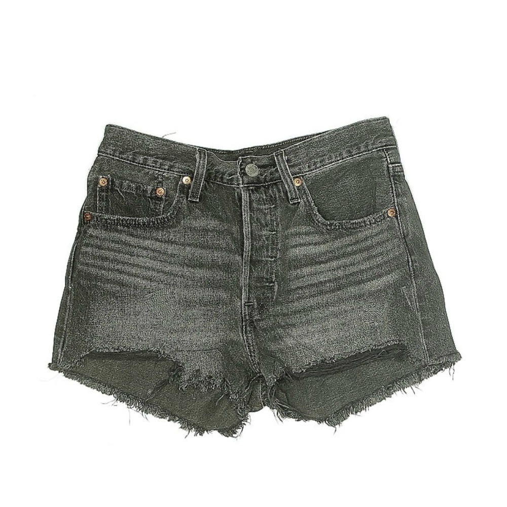 Levi 501 Black Denim Women Shorts